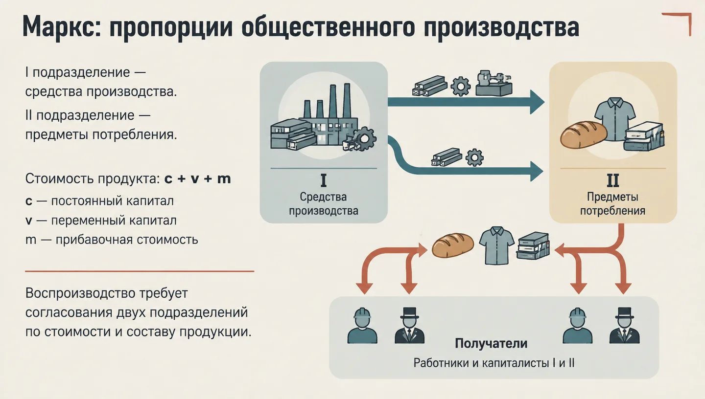 Маркс: пропорции общественного производства