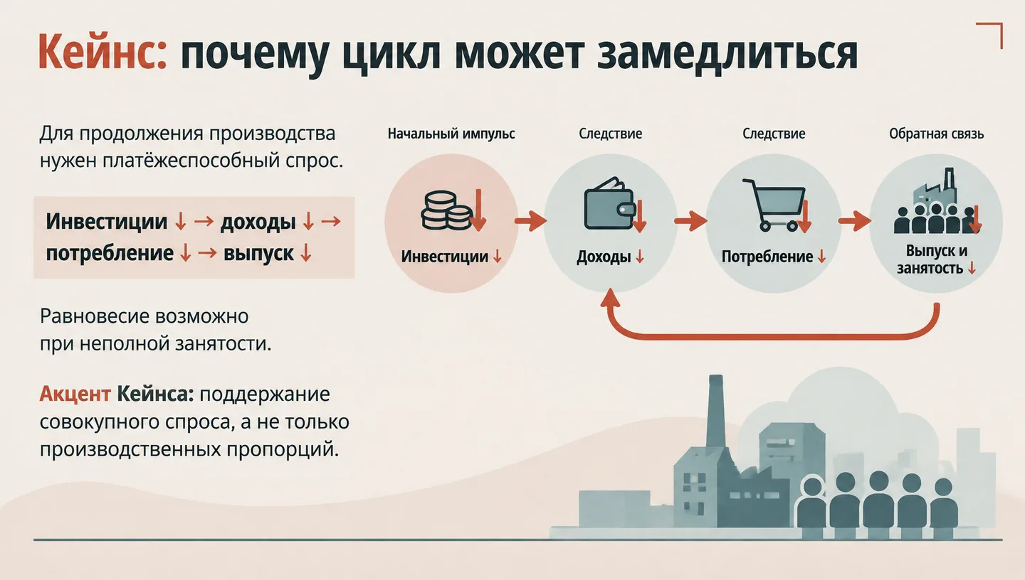 Кейнс: почему цикл может замедлиться