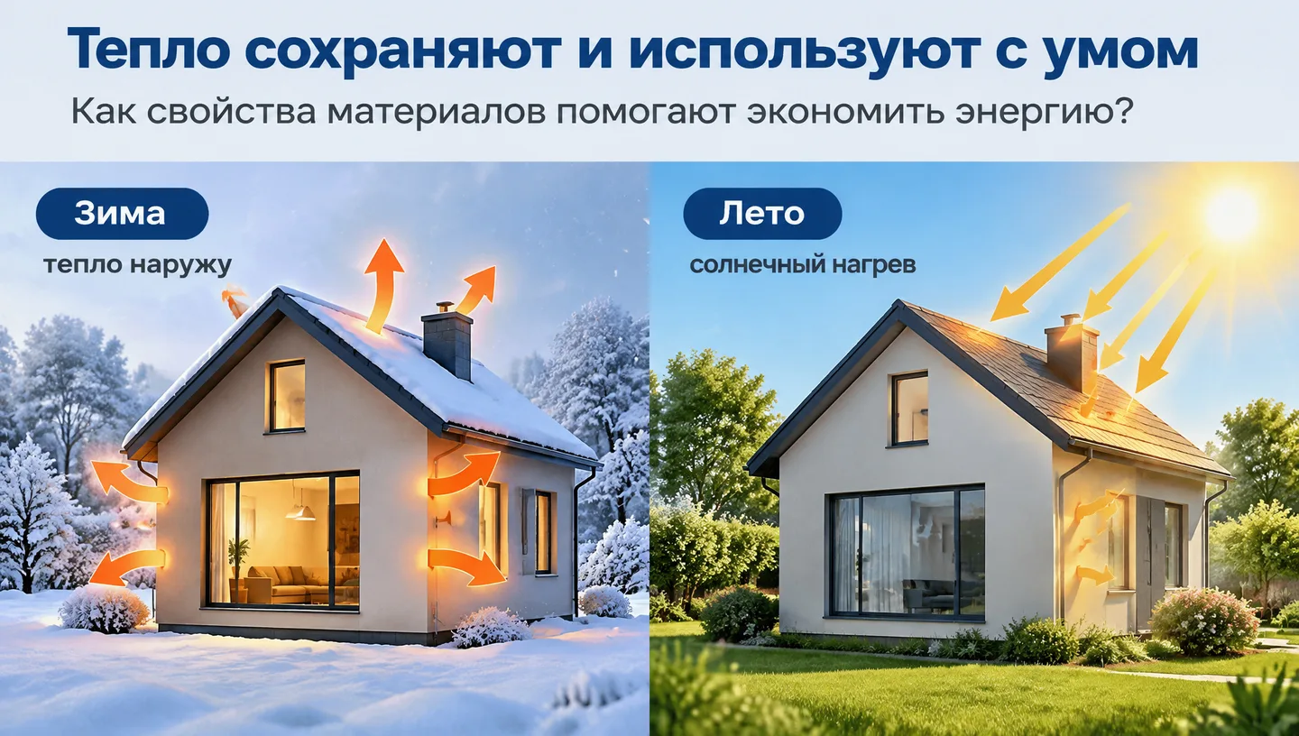 Первый слайд: Тепло сохраняют и используют с умом