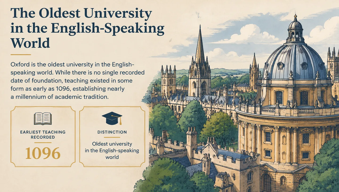 Первый слайд: The Oldest University in the English-Speaking World