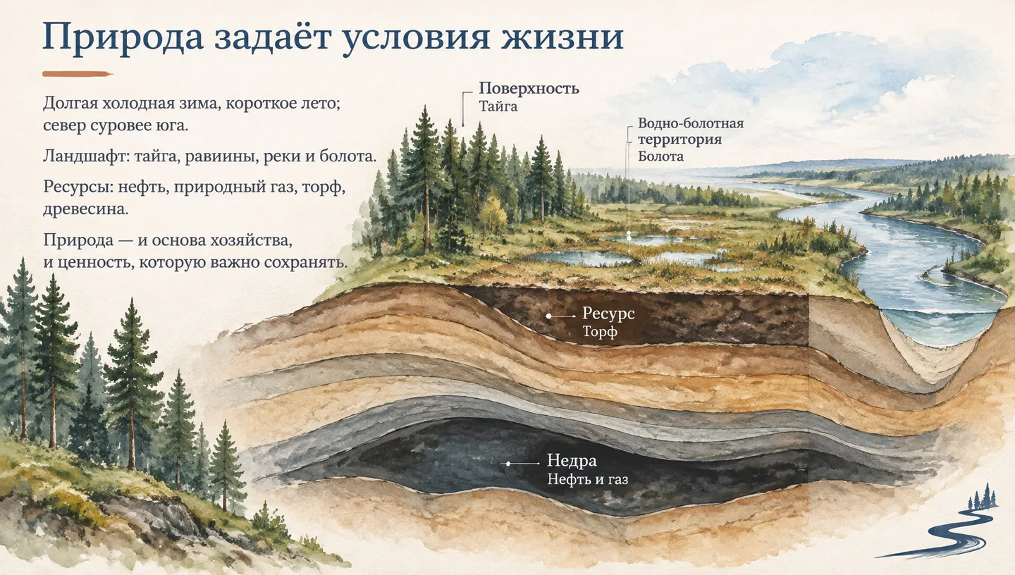 Природа задаёт условия жизни