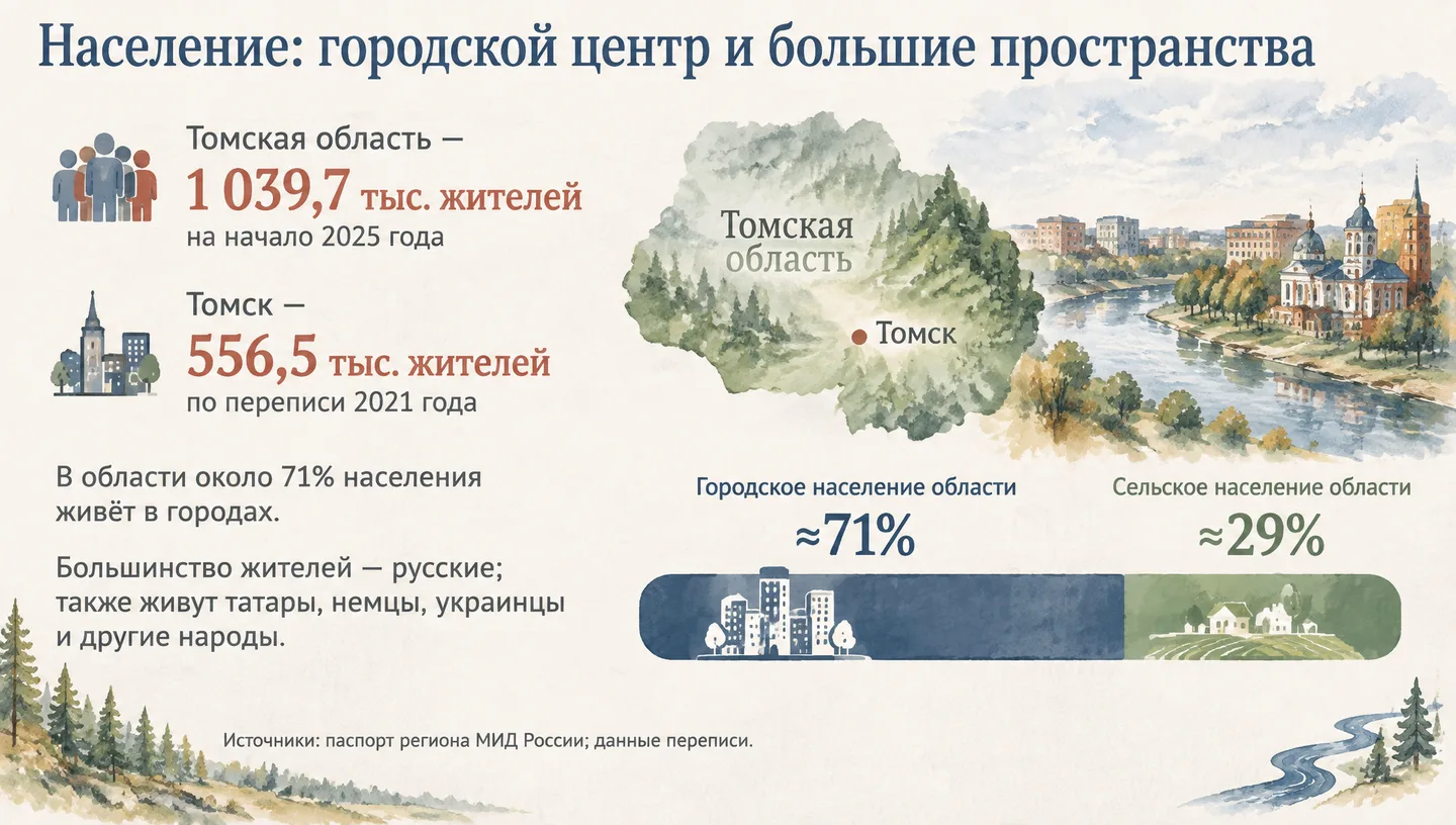 Население: городской центр и большие пространства