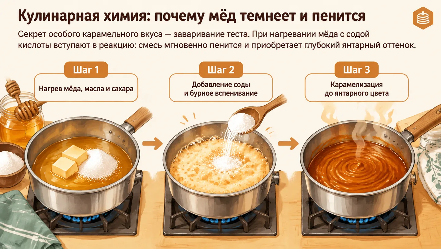 Кулинарная химия: почему мёд темнеет и пенится