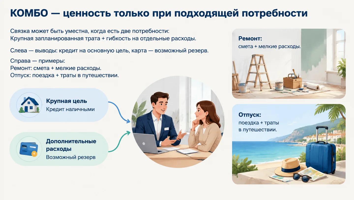 КОМБО — ценность только при подходящей потребности