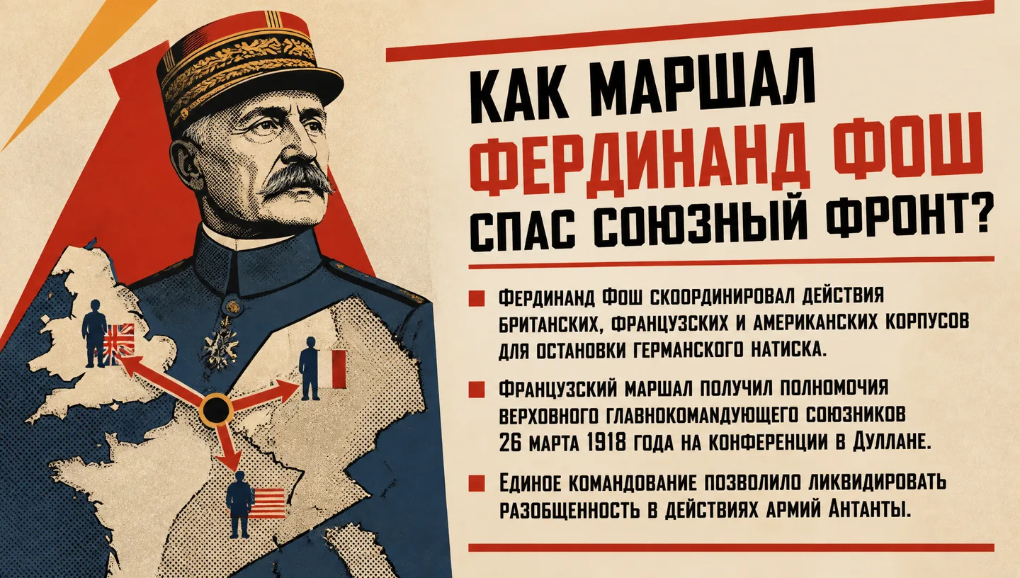 Как маршал Фердинанд Фош спас союзный фронт?