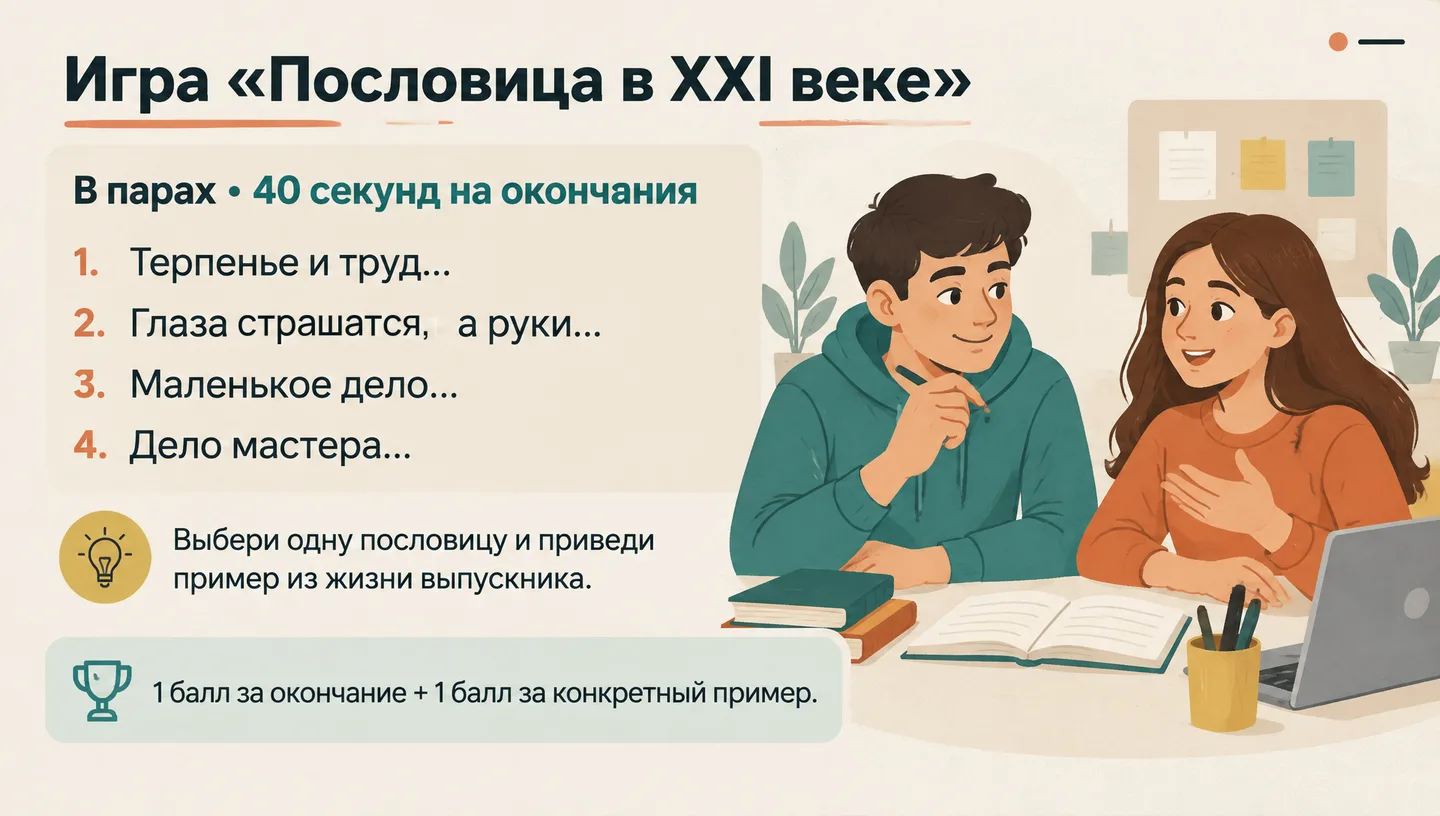 Игра «Пословица в XXI веке»