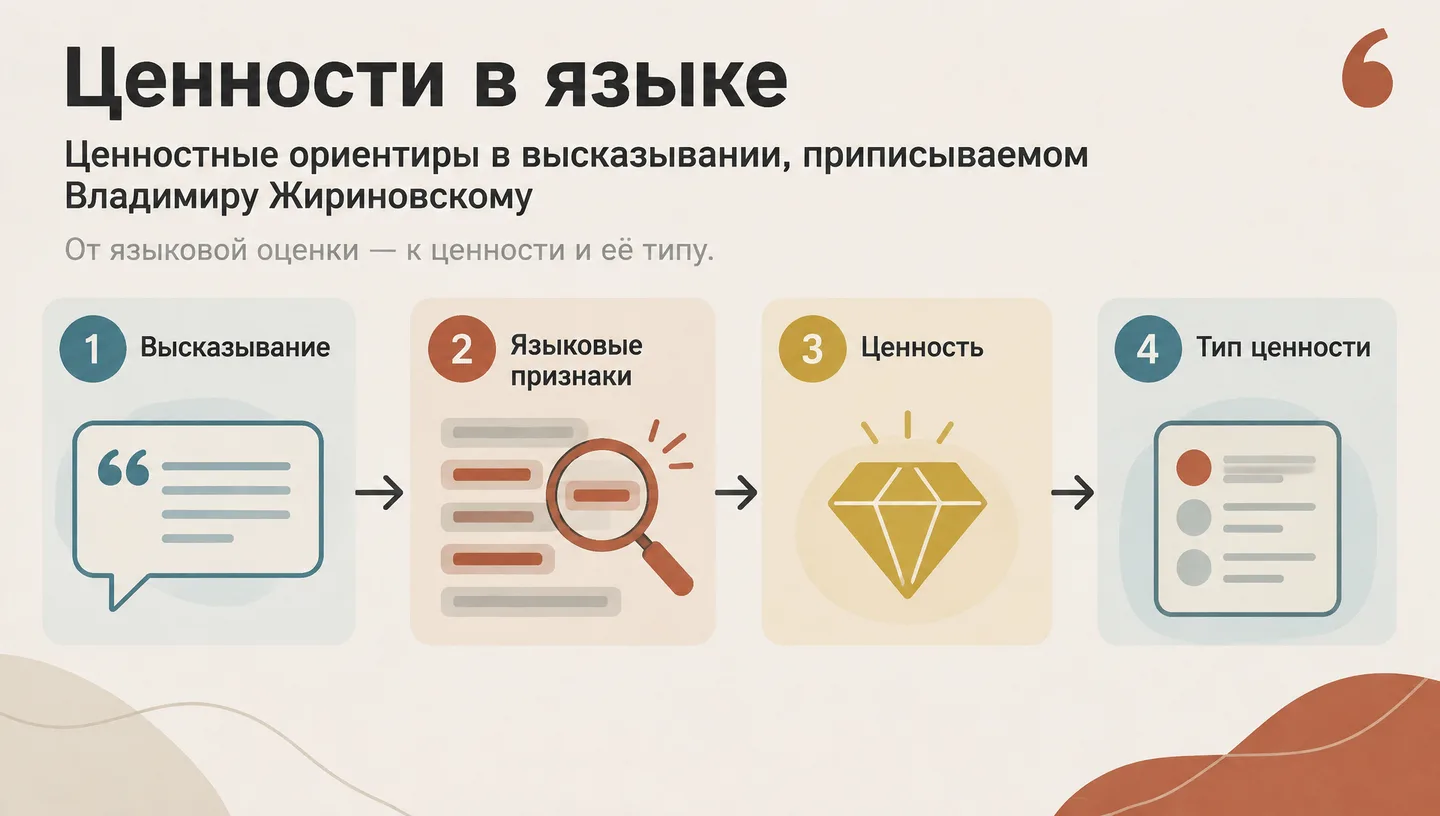 Первый слайд: Ценности в языке