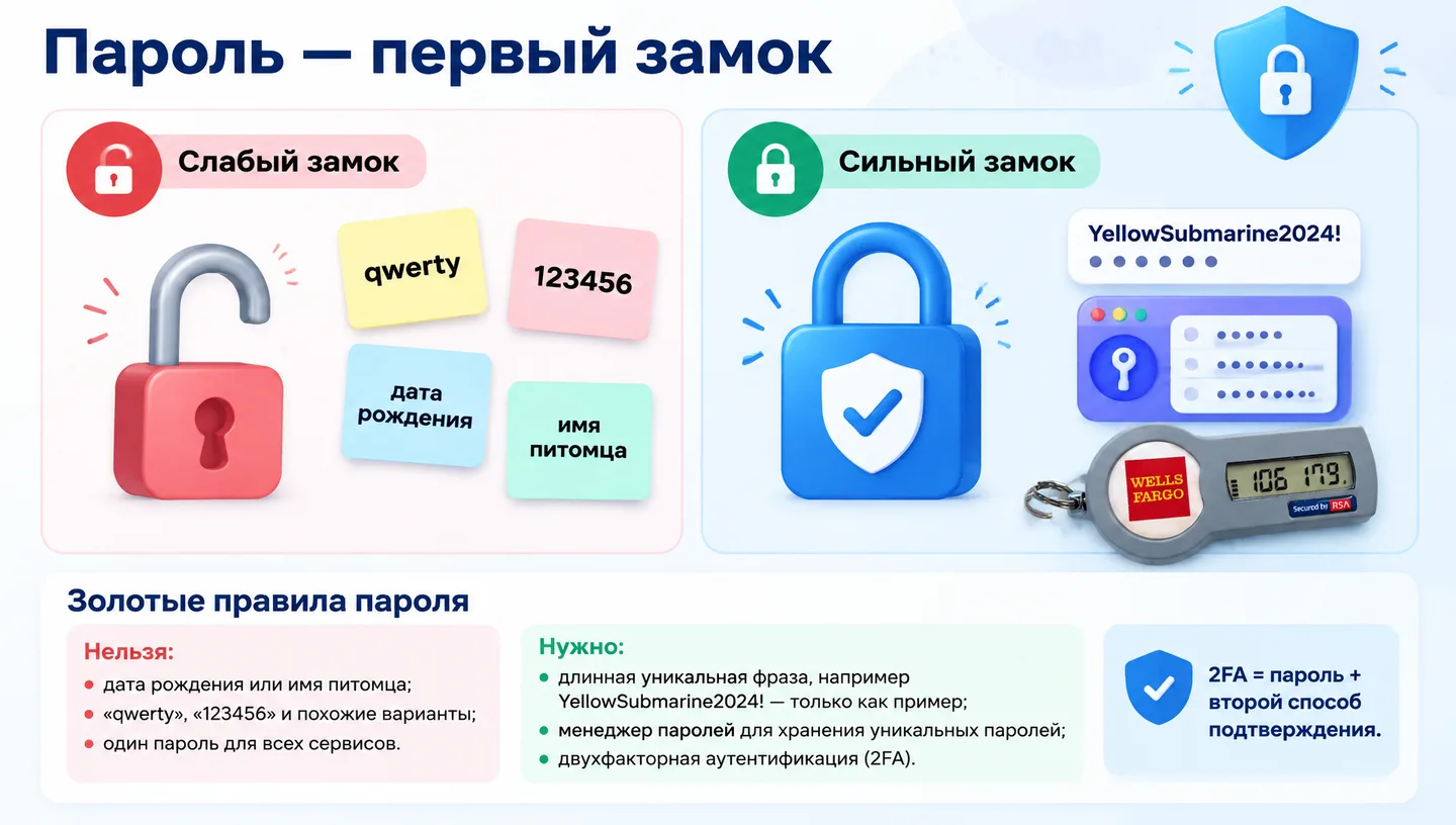 Пароль — первый замок