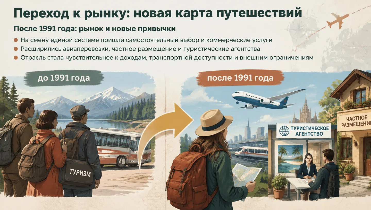 Переход к рынку: новая карта путешествий