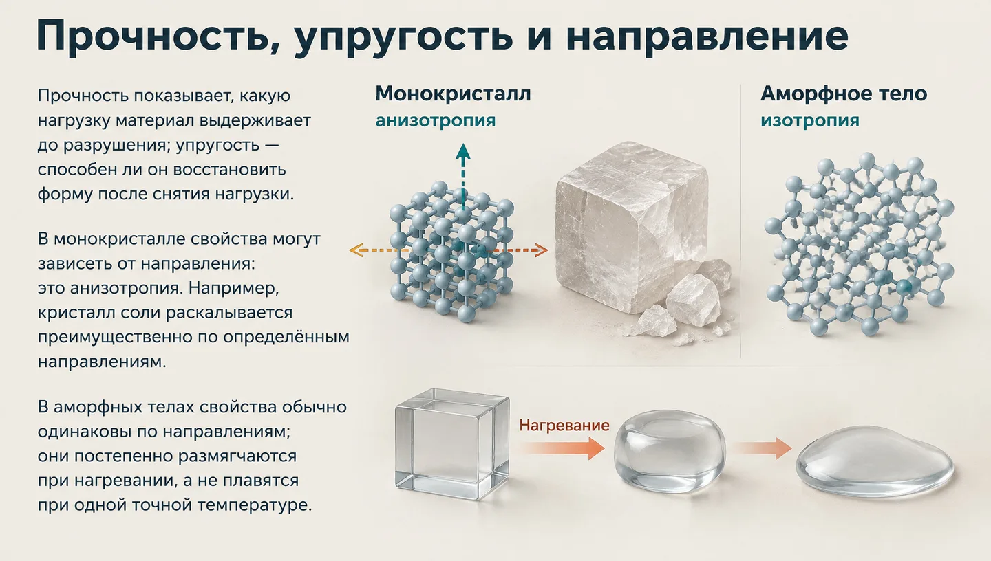 Прочность, упругость и направление