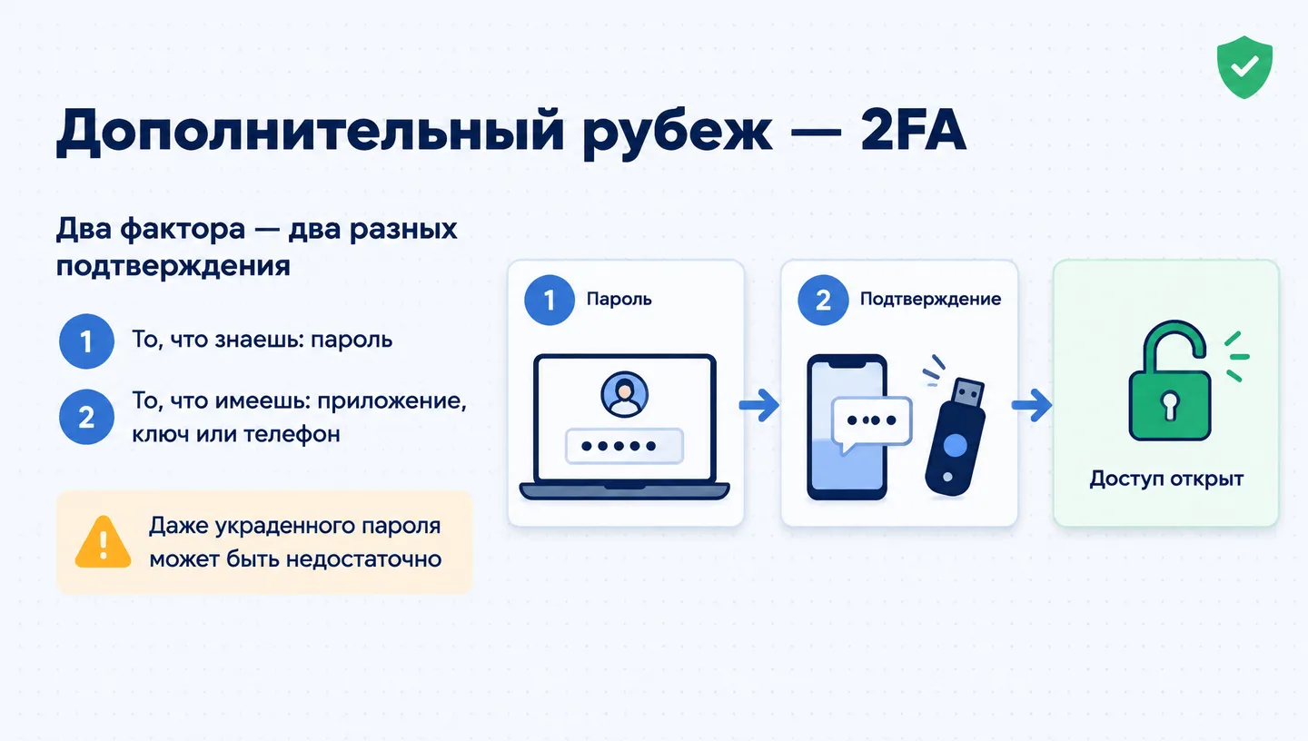 Дополнительный рубеж — 2FA