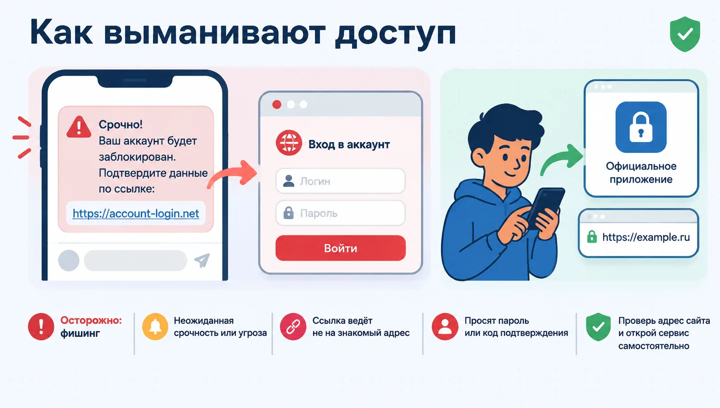 Как выманивают доступ