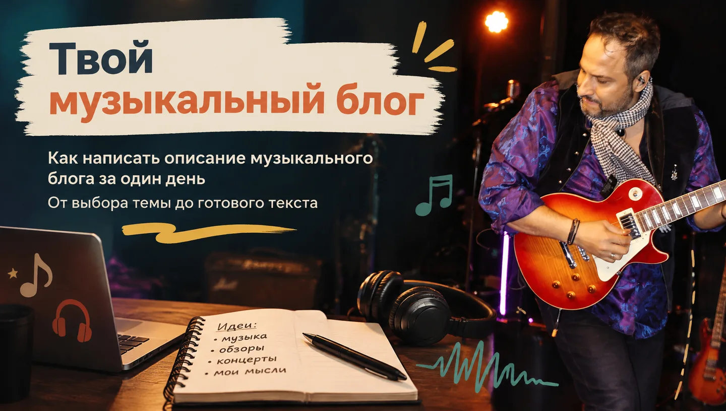 Первый слайд: Твой музыкальный блог