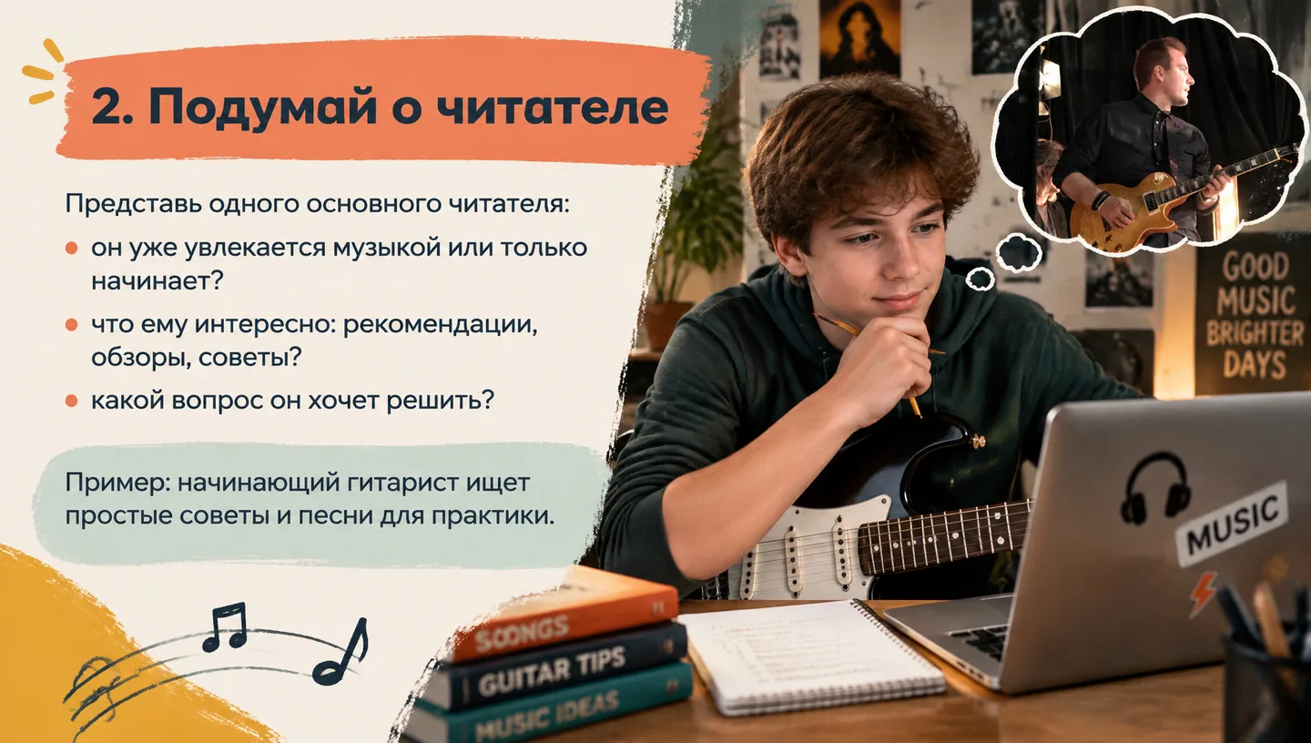 2. Подумай о читателе