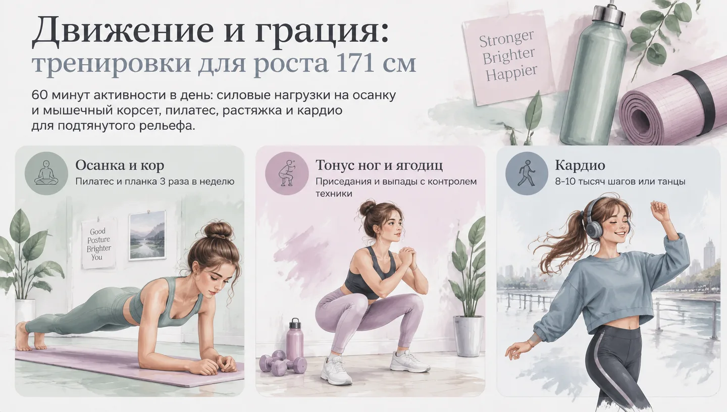 Движение и грация: тренировки для роста 171 см