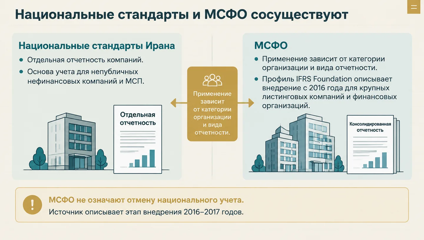Национальные стандарты и МСФО сосуществуют