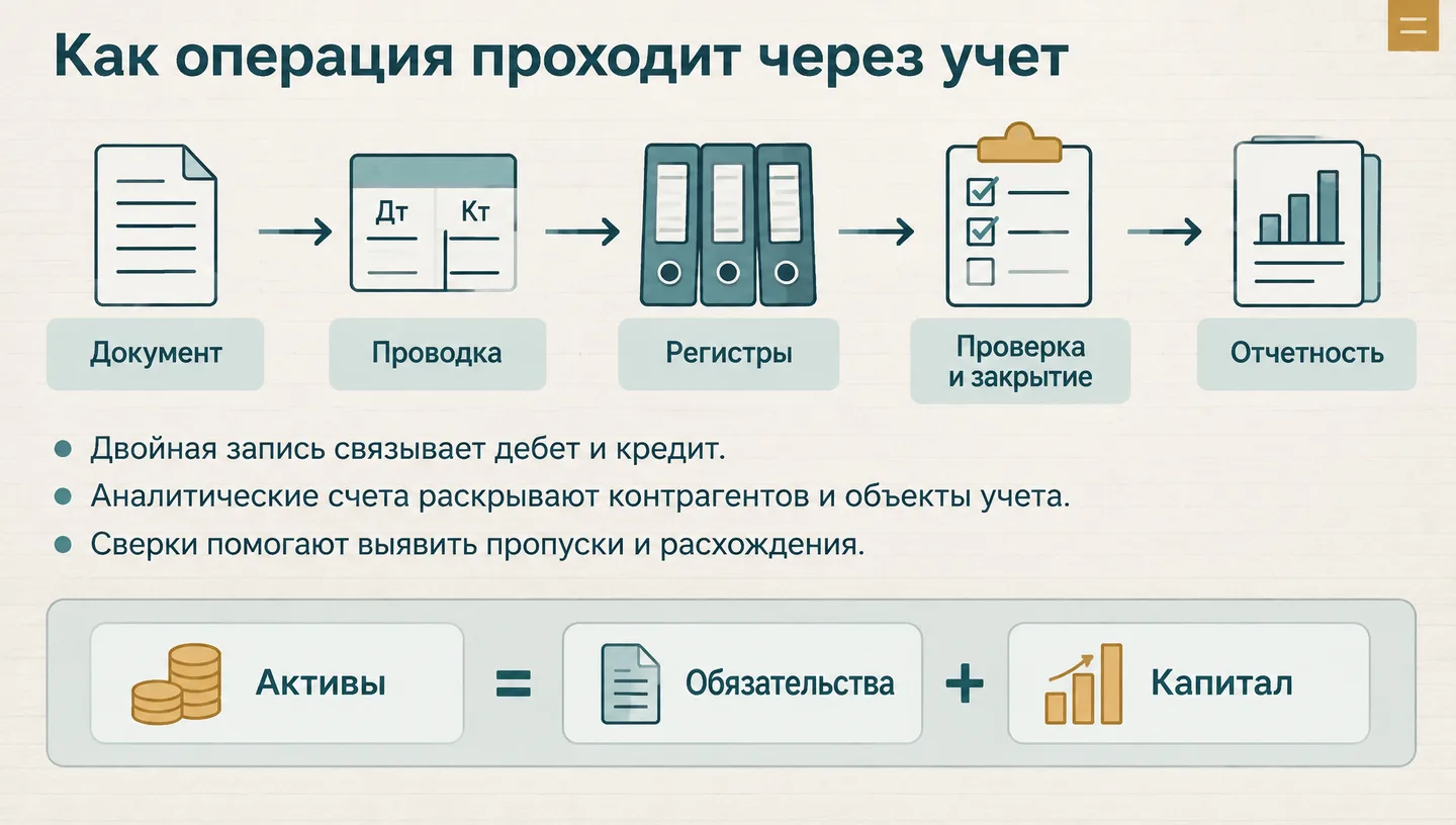 Как операция проходит через учет