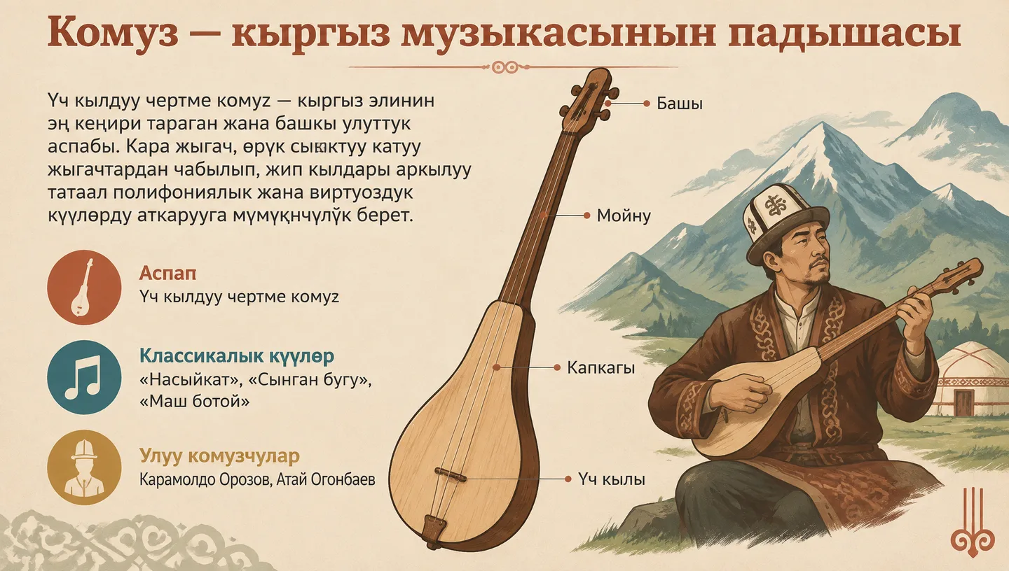 Комуз — кыргыз музыкасынын падышасы