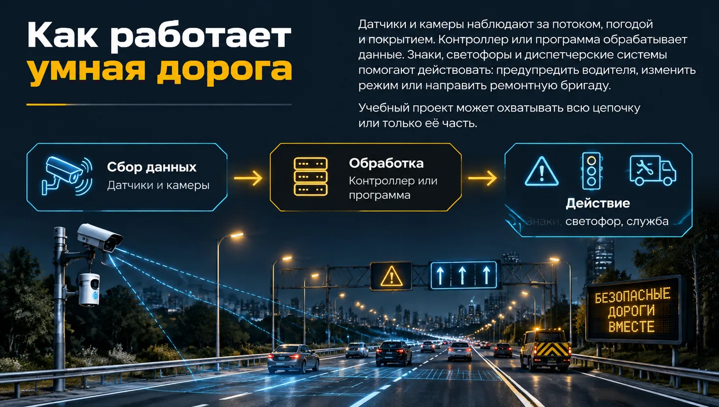 Как работает умная дорога