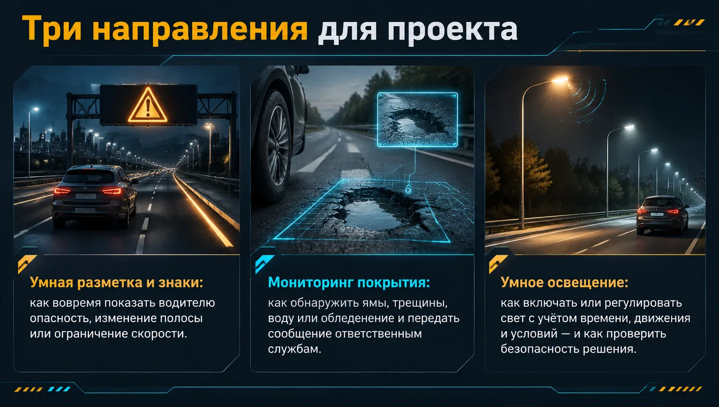Три направления для проекта
