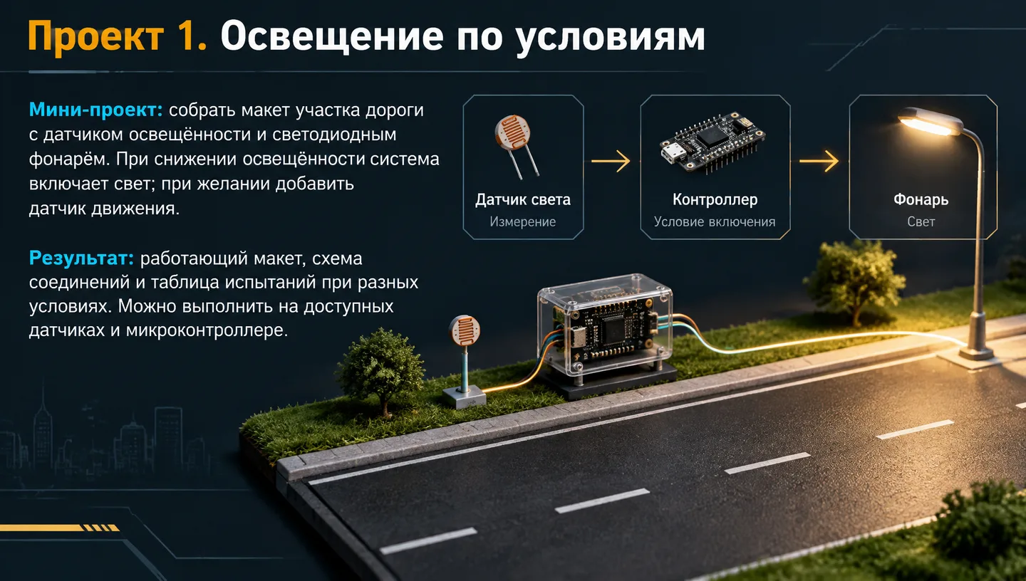 Проект 1. Освещение по условиям