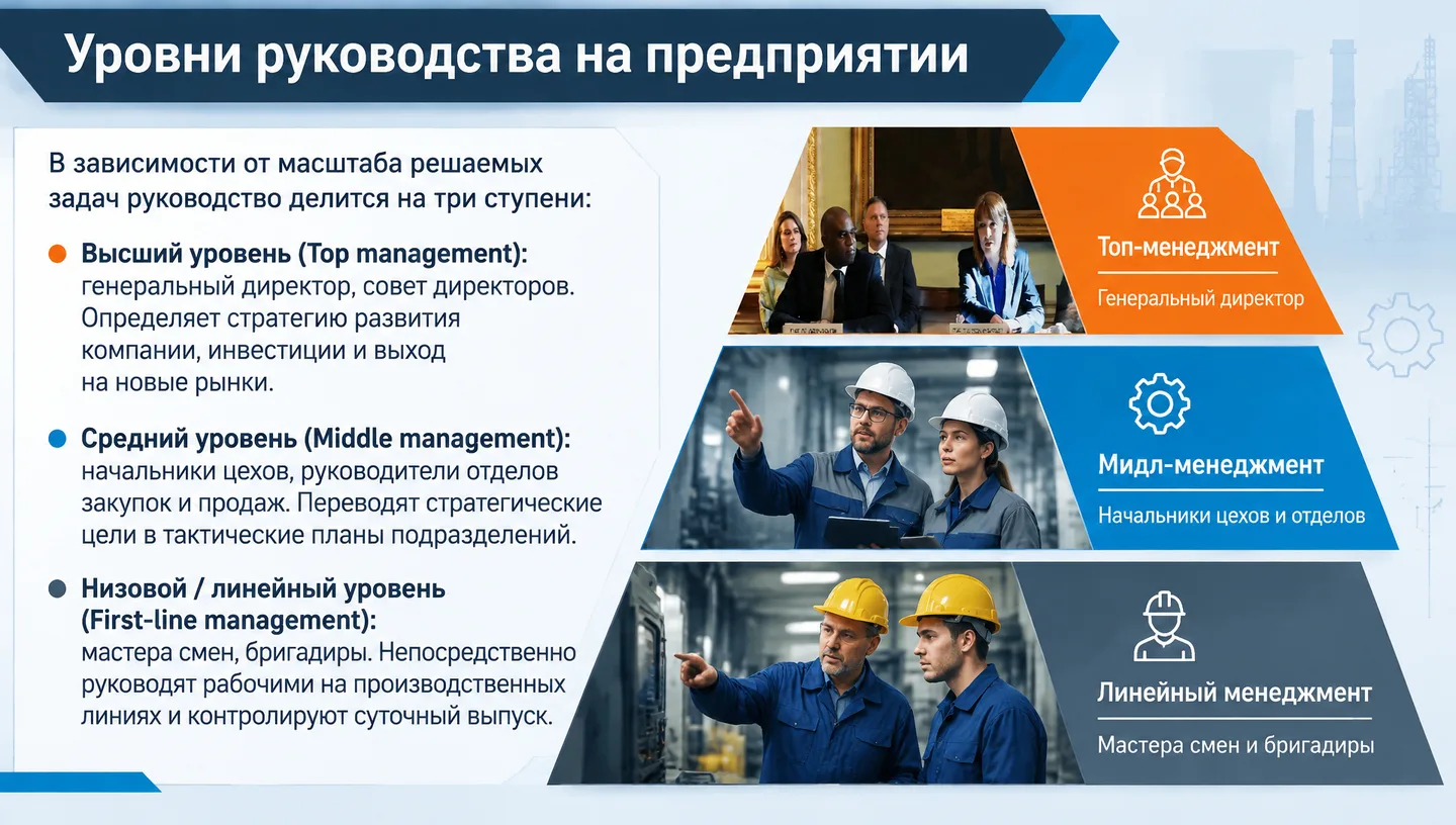Уровни руководства на предприятии