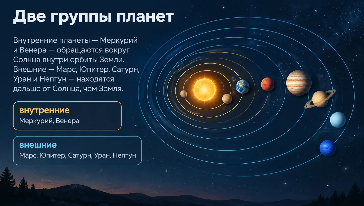 Две группы планет