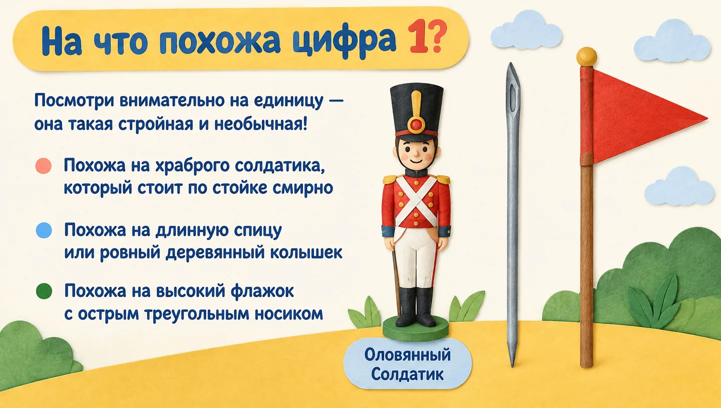 На что похожа цифра 1?