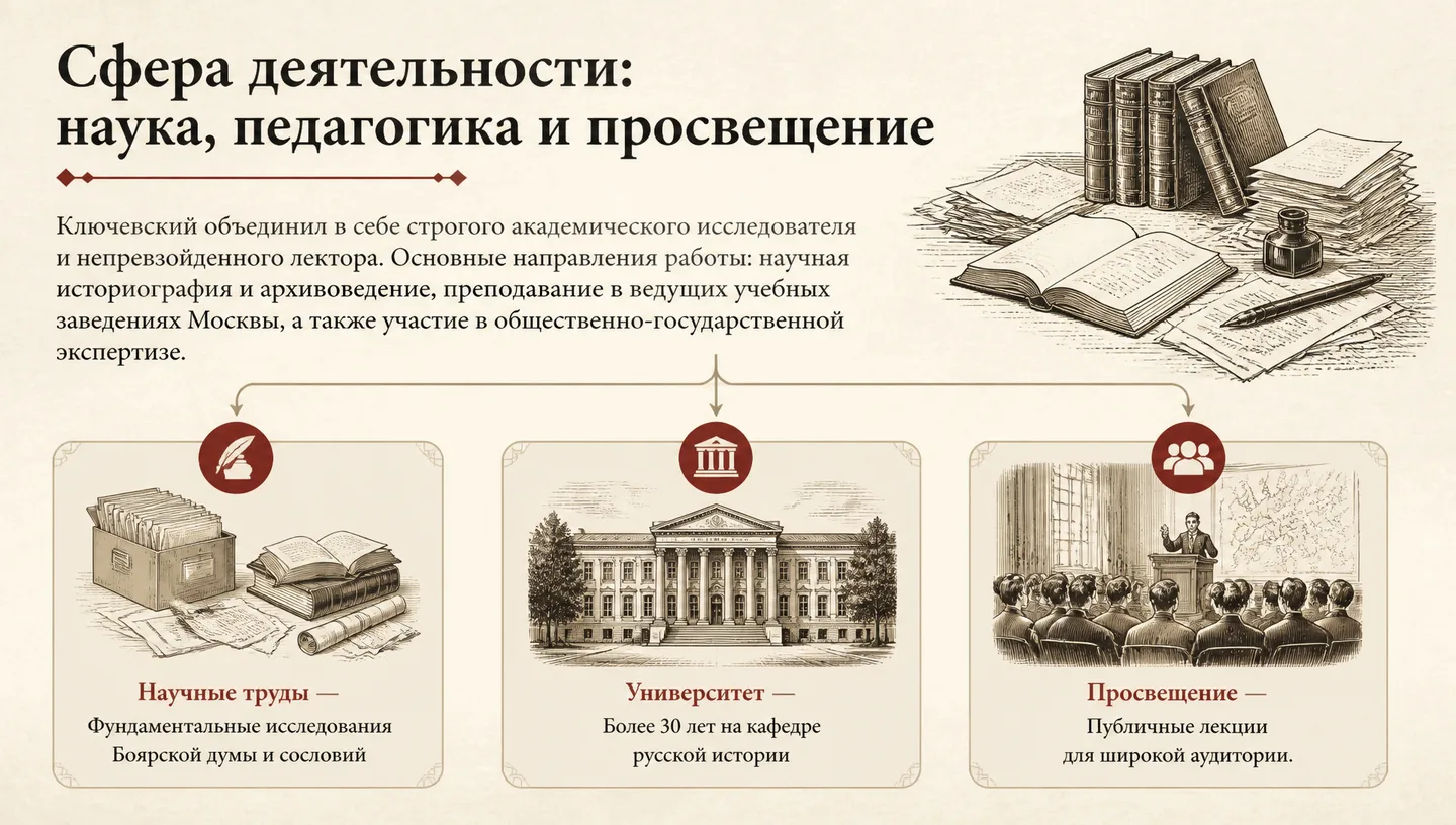 Сфера деятельности: наука, педагогика и просвещение
