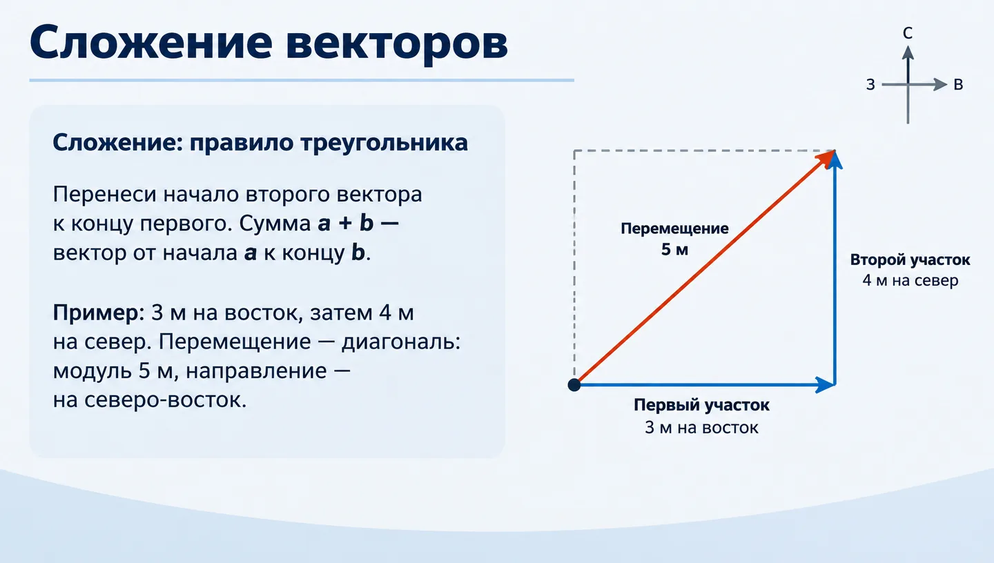 Сложение векторов