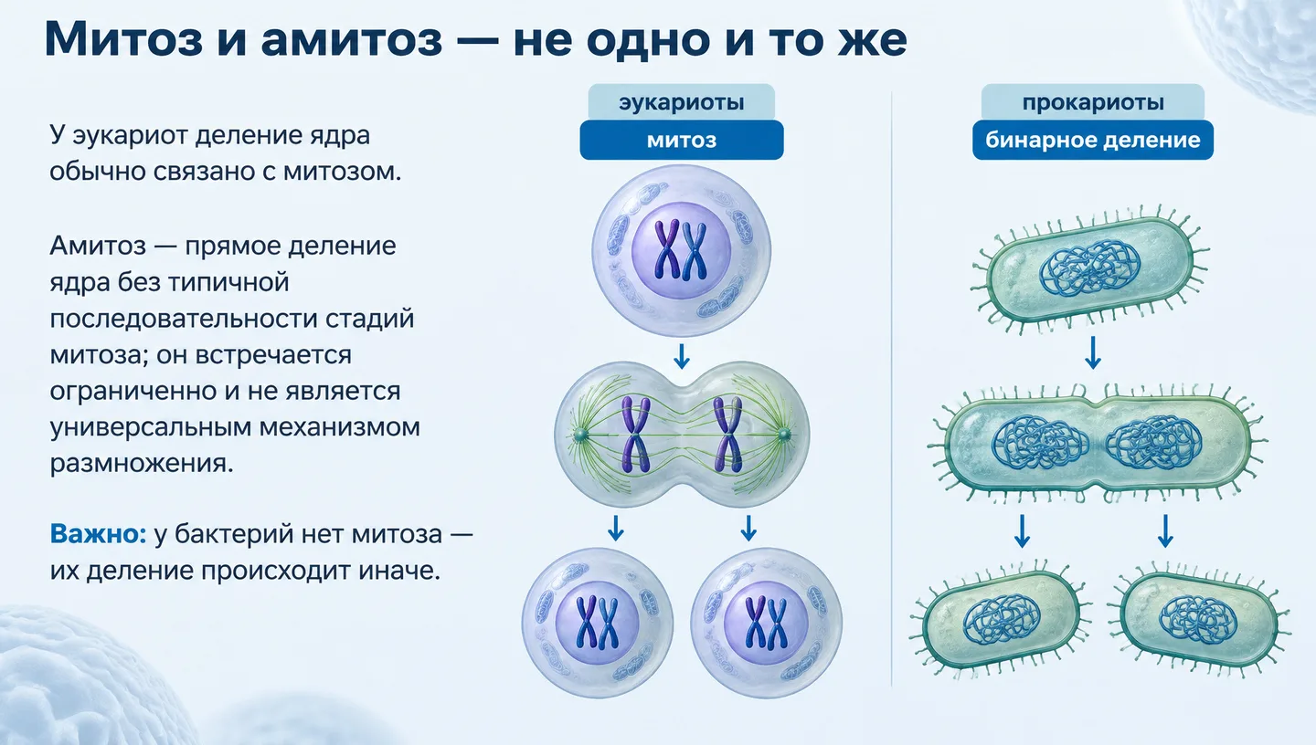 Митоз и амитоз — не одно и то же
