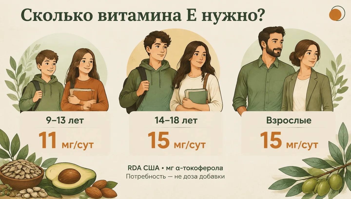 Сколько витамина Е нужно?