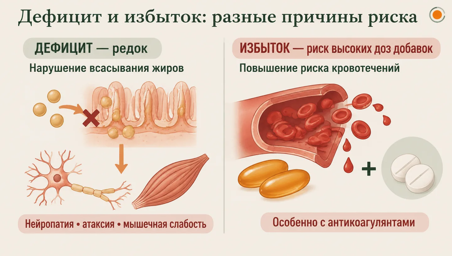 Дефицит и избыток: разные причины риска