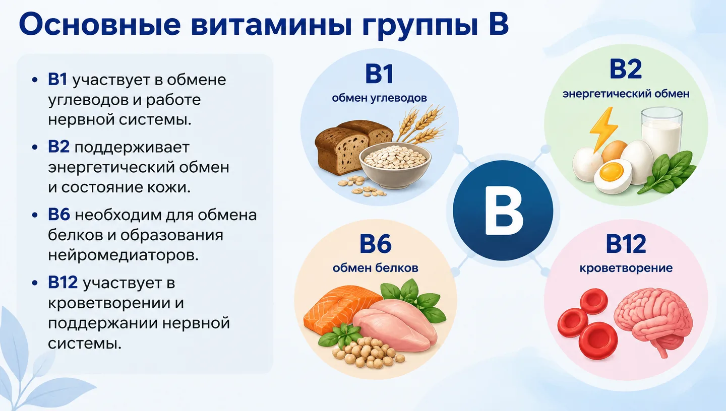 Основные витамины группы B