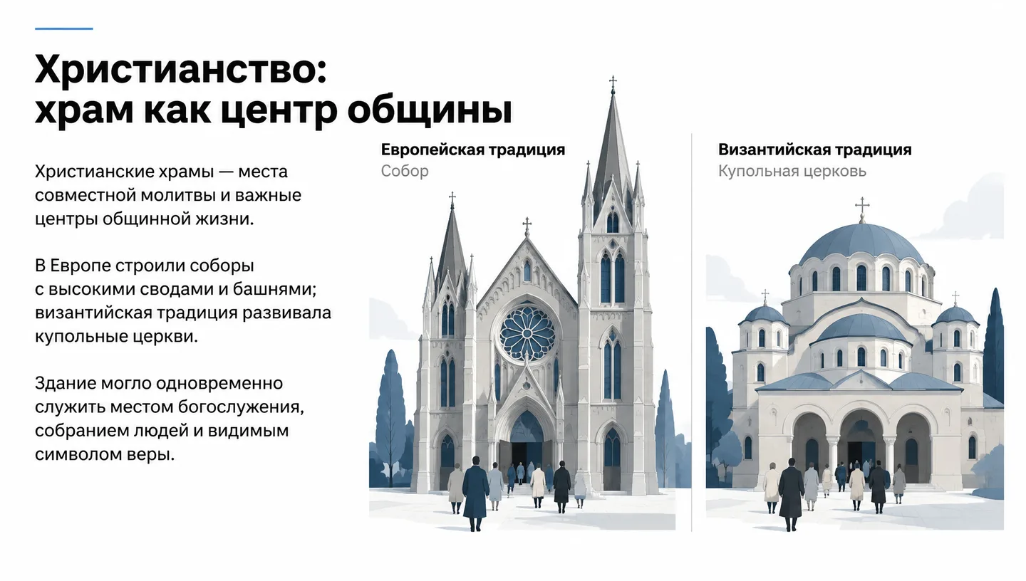 Христианство: храм как центр общины
