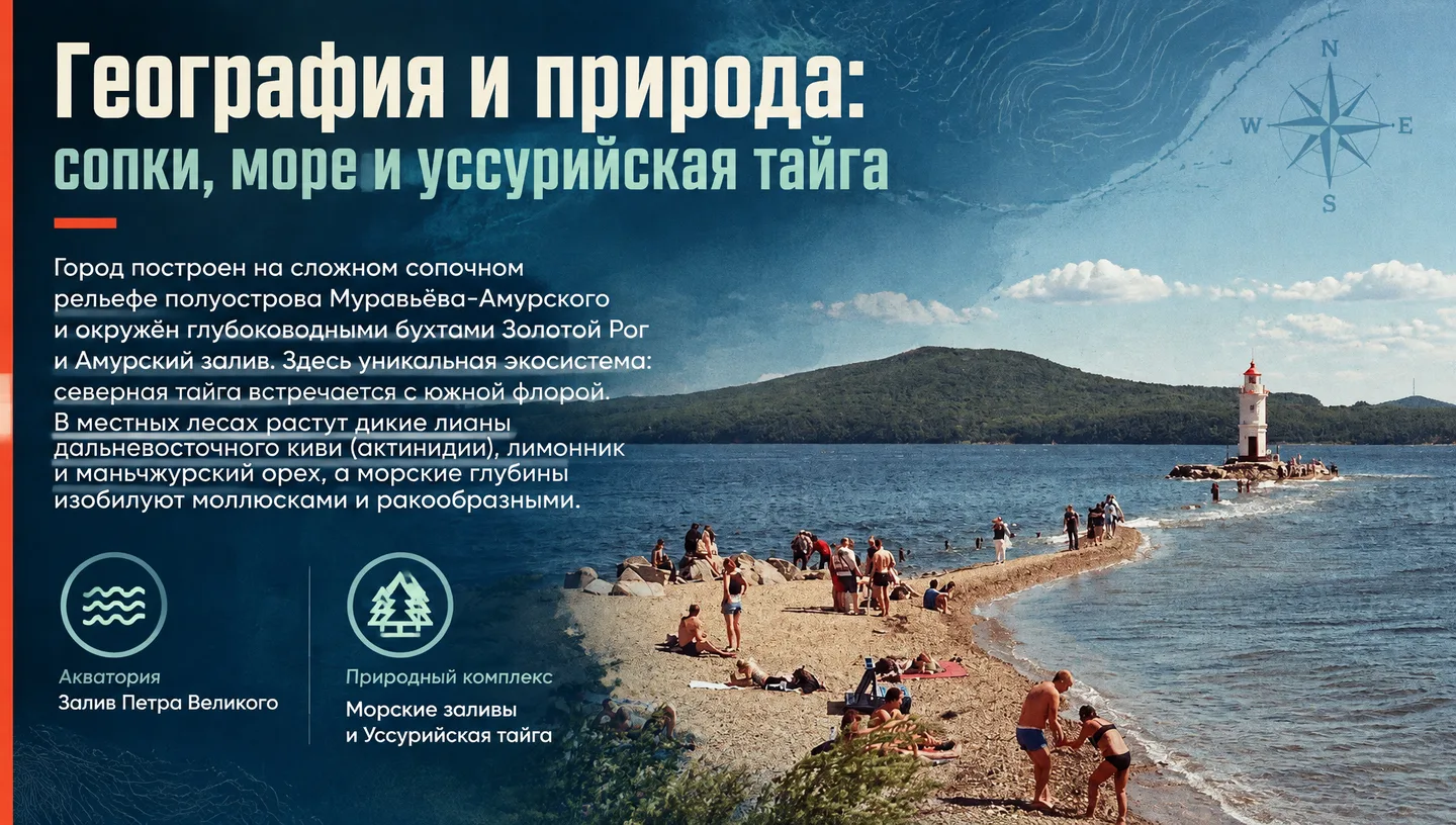 География и природа: сопки, море и уссурийская тайга