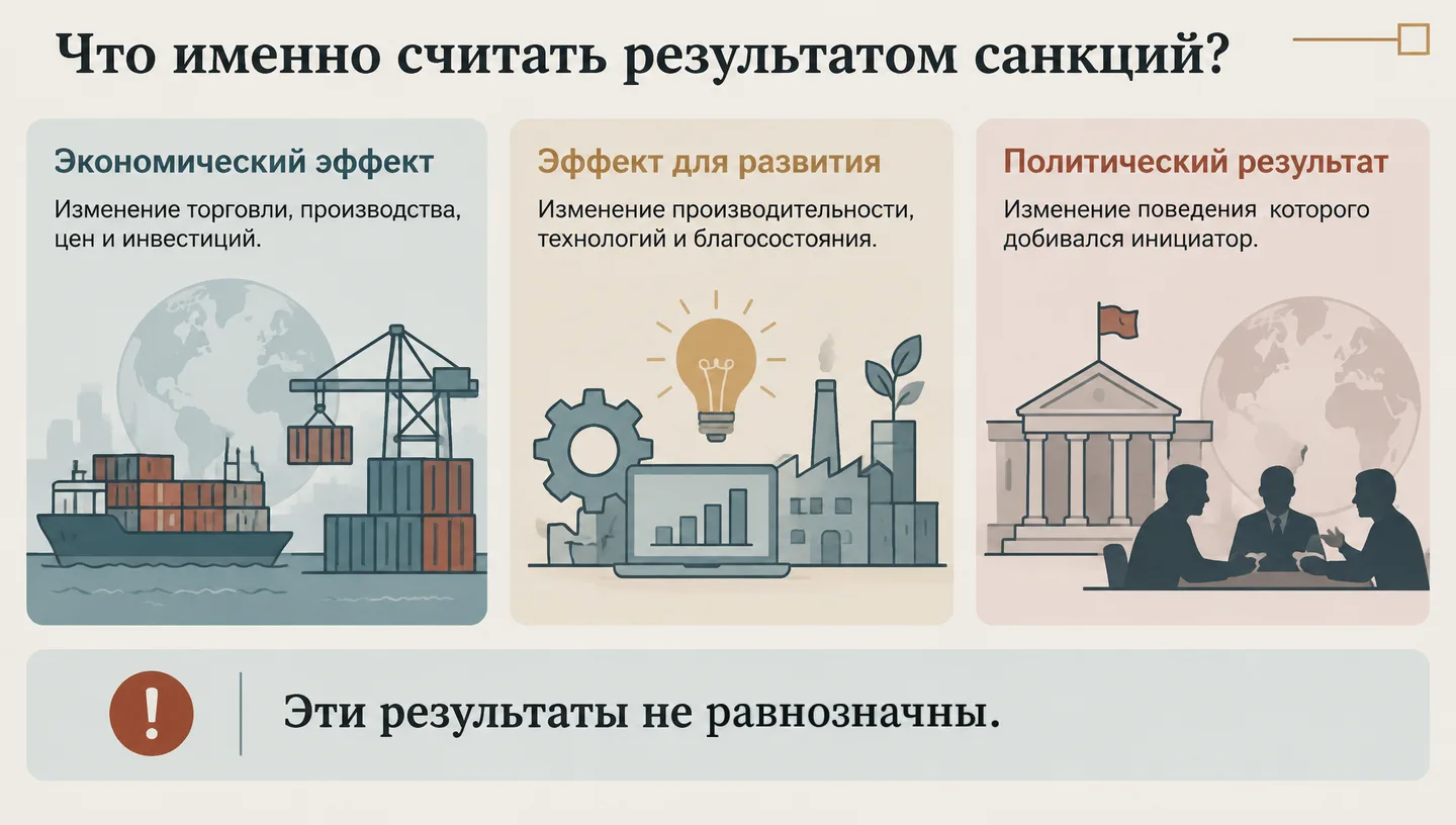 Что именно считать результатом санкций?