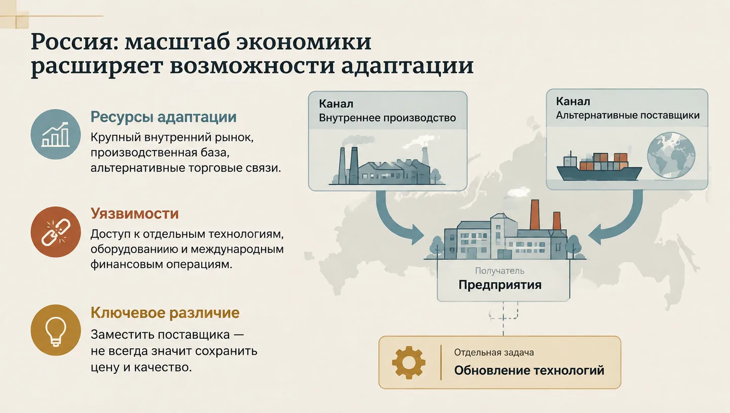 Россия: масштаб экономики расширяет возможности адаптации