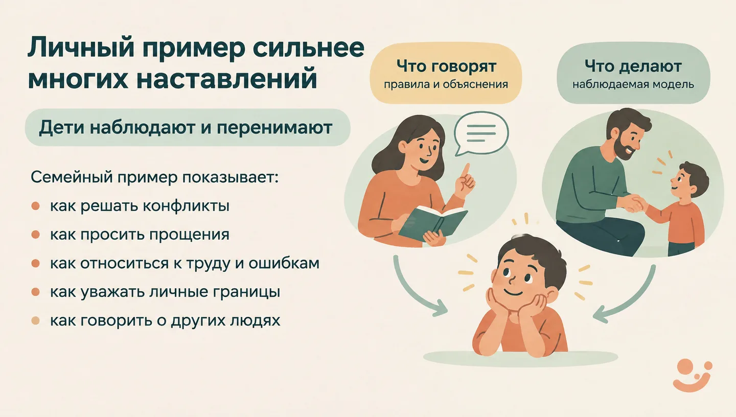 Личный пример сильнее многих наставлений
