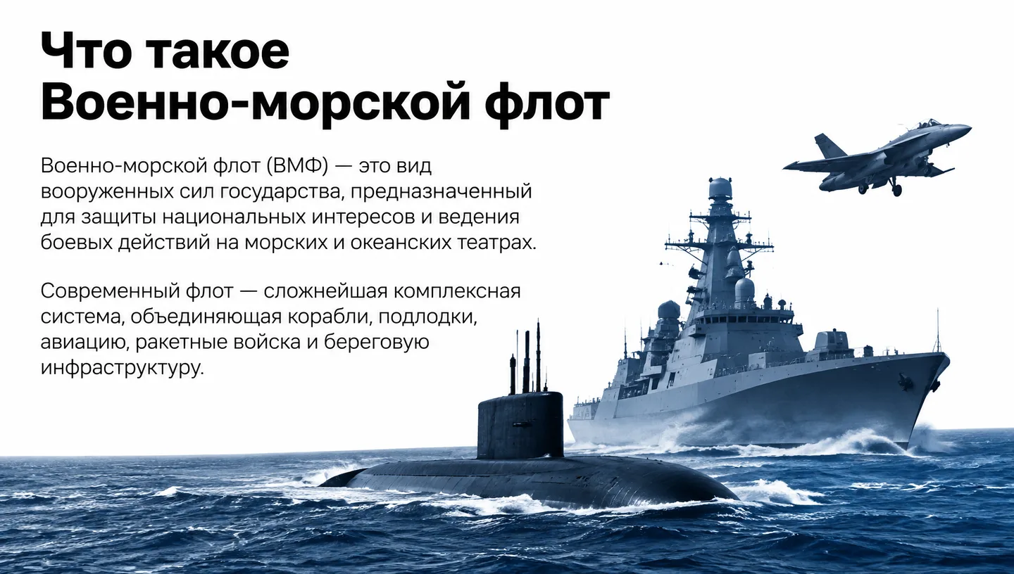 Первый слайд: Что такое Военно-морской флот