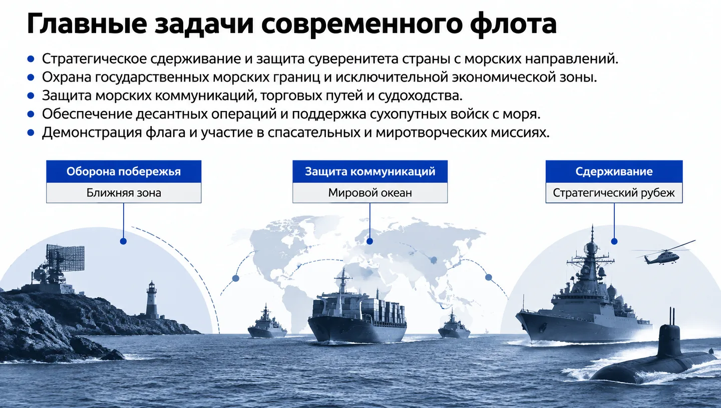 Главные задачи современного флота