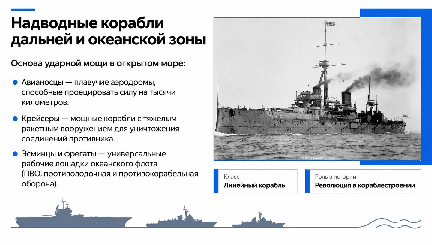 Надводные корабли дальней и океанской зоны
