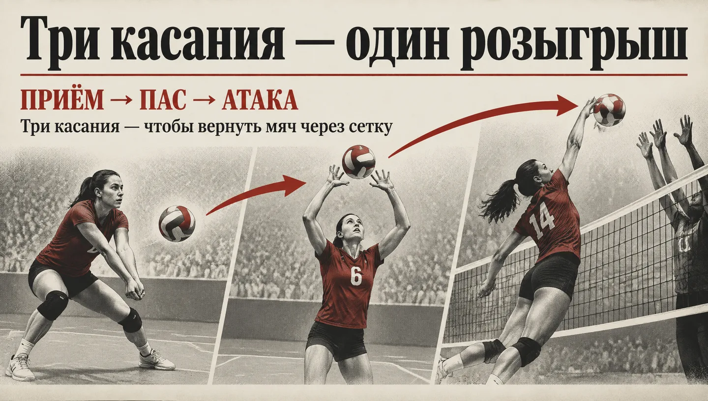 Три касания — один розыгрыш