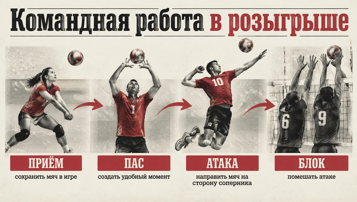 Командная работа в розыгрыше