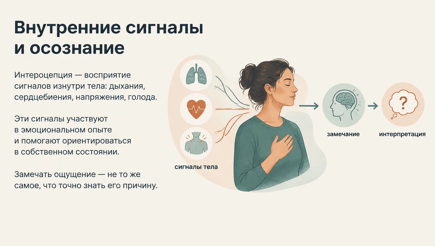 Внутренние сигналы и осознание