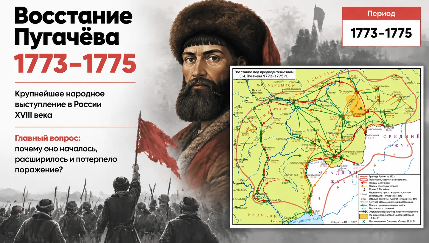 Первый слайд: Восстание Пугачёва