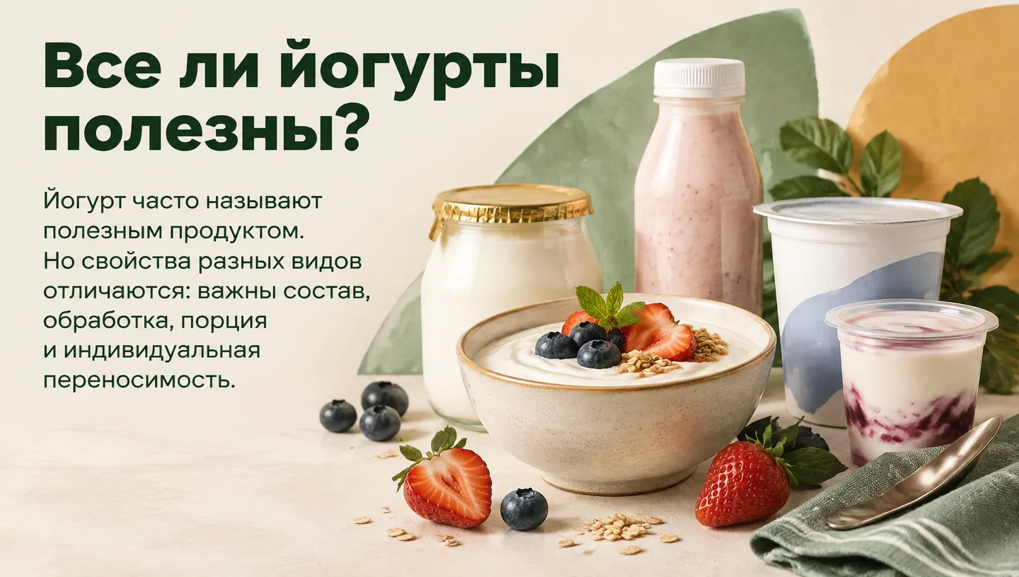 Первый слайд: Все ли йогурты полезны?