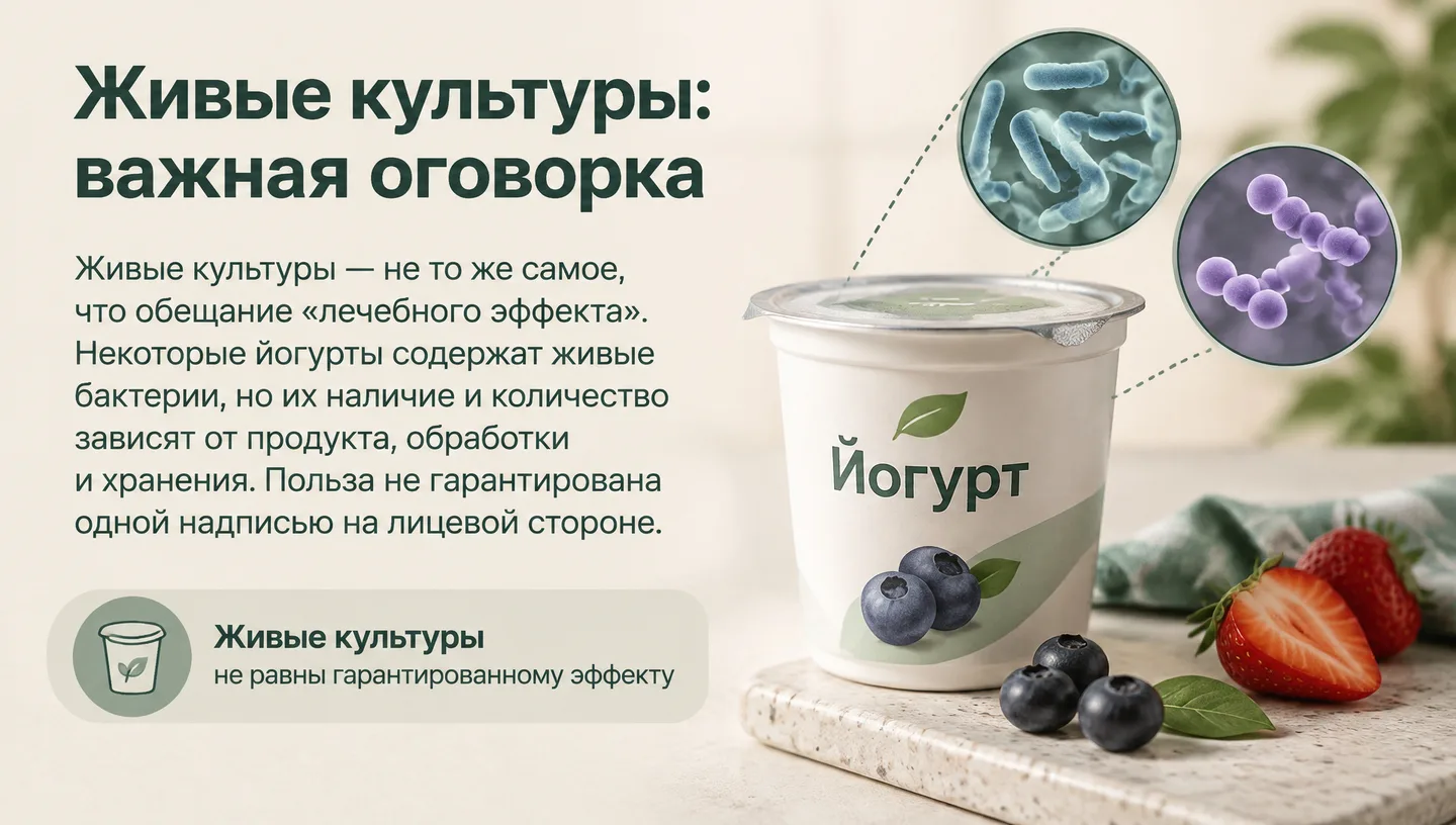 Живые культуры: важная оговорка
