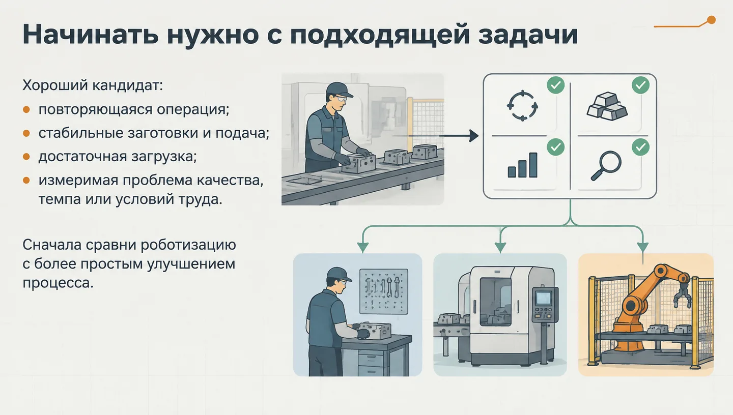 Начинать нужно с подходящей задачи