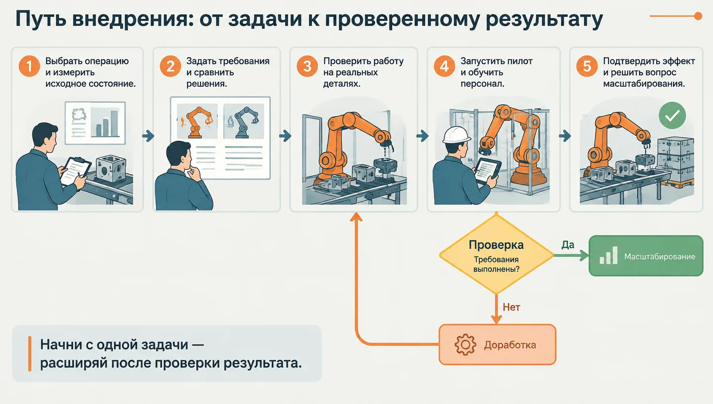 Путь внедрения: от задачи к проверенному результату